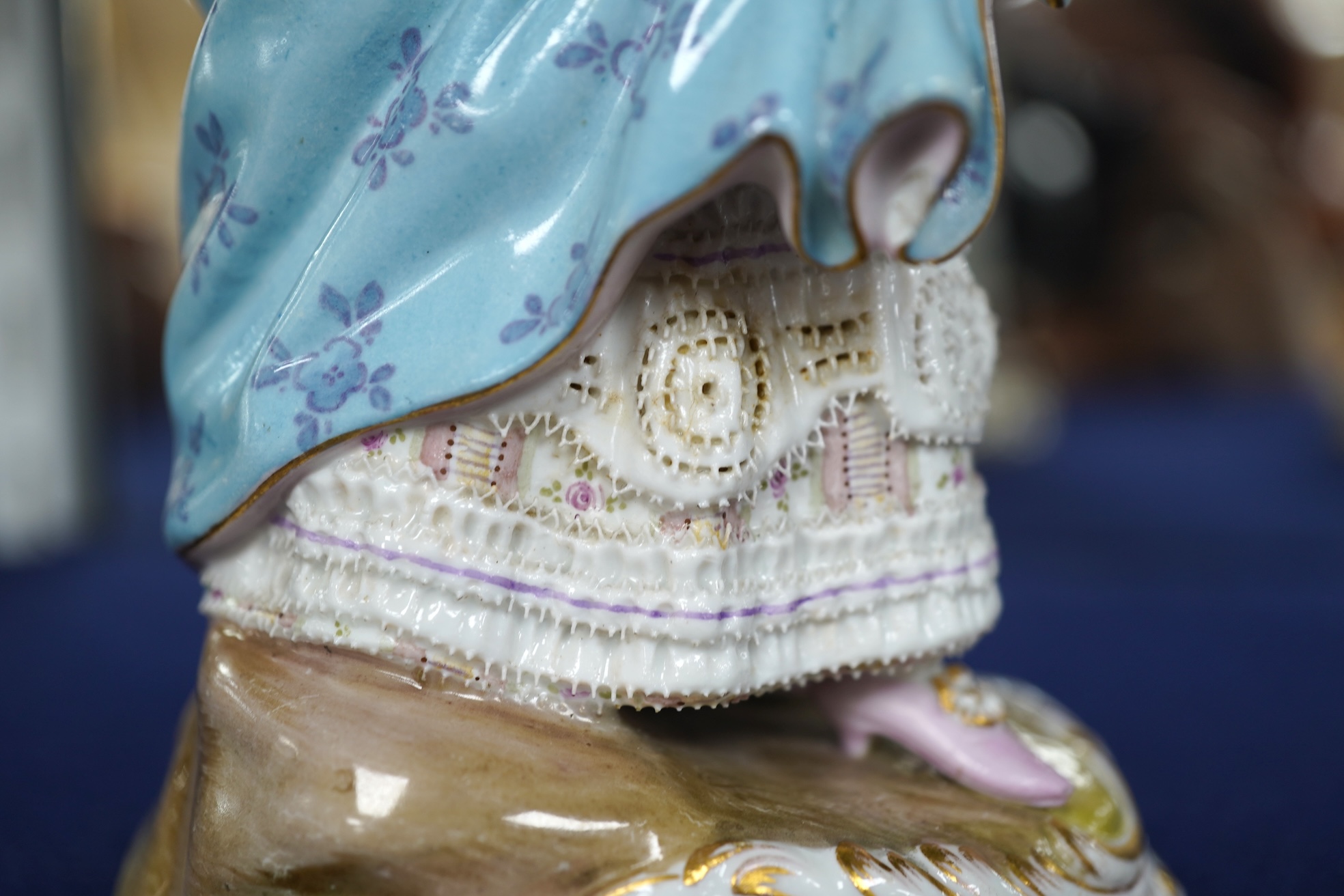 A Meissen porcelain figure, The Racegoers Companion, after Acier, incised number D66, 20cm
